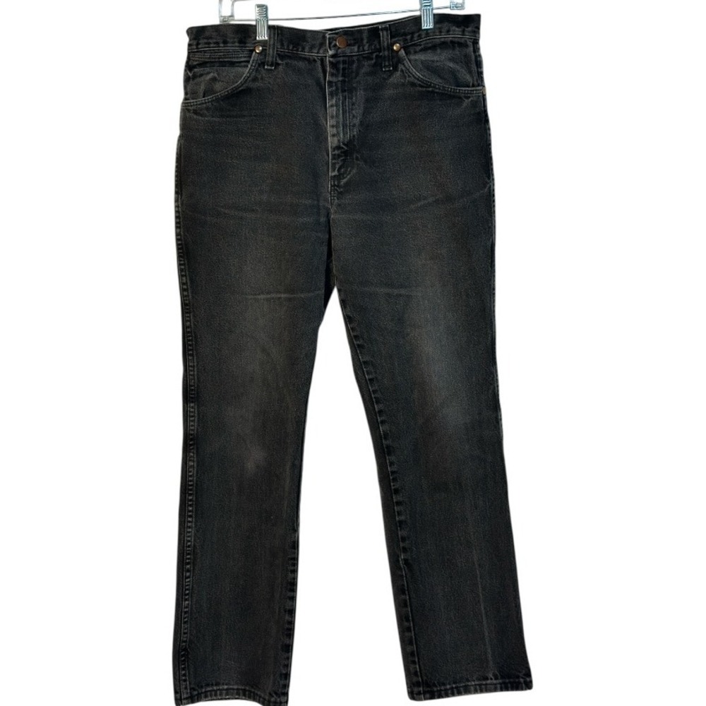 Wrangler Vintage 936WBK Black Denim Jeans Cowboy Cut Slim Fit Y2K 34"x‎ 30.5"
